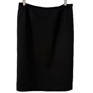 Kasper Elegant Black Pencil Skirt 14P
